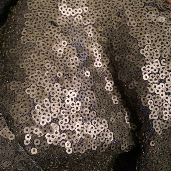 Navy long sleeved sequin dress - Picture 3 of 5